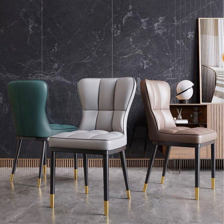 LUSSO Modern Leather Dining Chair - Radical Homes Singapore
