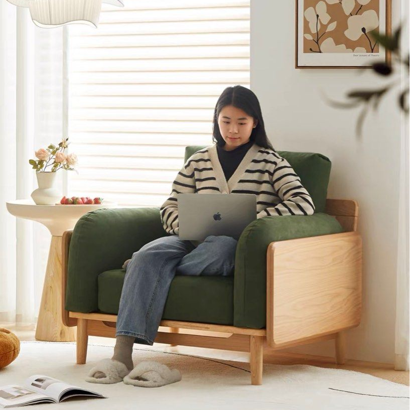 KYRA Scandinavian Fabric Armchair - Radical Homes Singapore