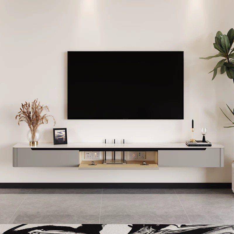 RUSO Modern Sintered Stone Floating TV Console - Radical Homes Singapore