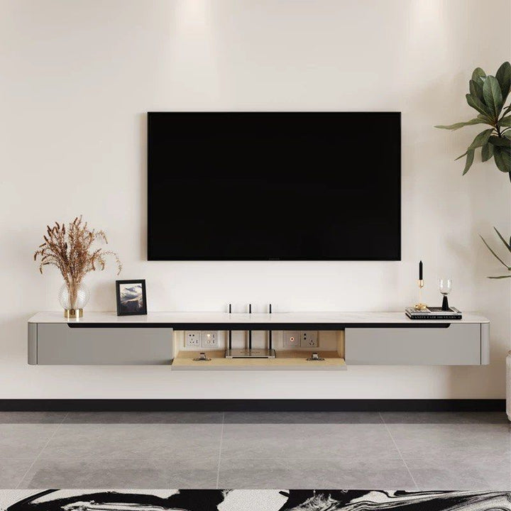 RUSO Modern Sintered Stone Floating TV Console - Radical Homes Singapore