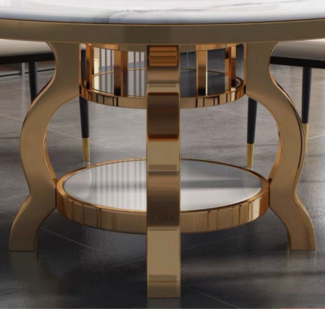 LUNETTE Modern Round Marble Dining Table - Cassa Haus Singapore