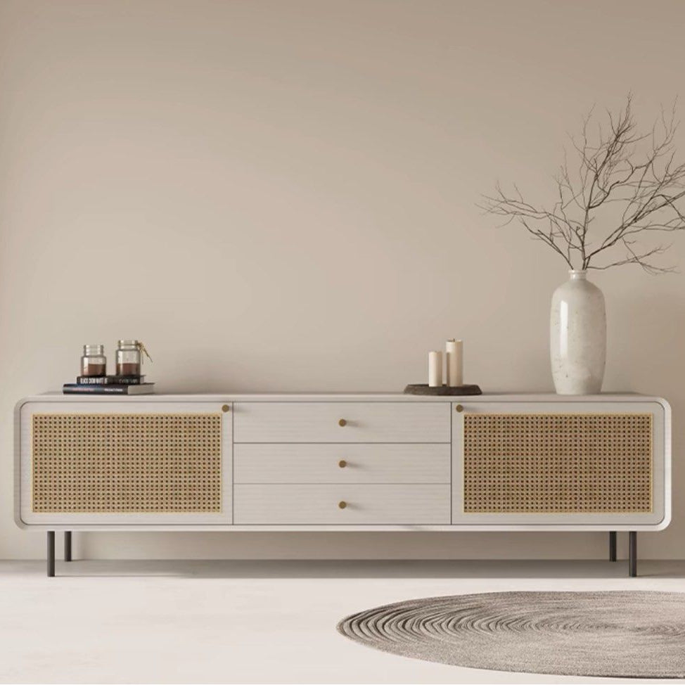 NADE Rustic Rattan TV Console - Radical Homes Singapore