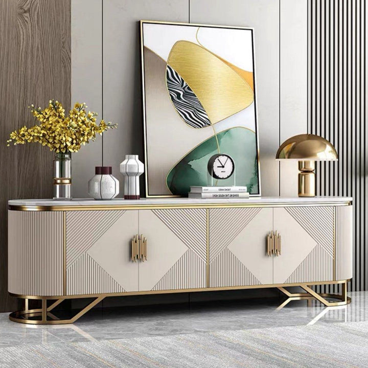 KAZIA Modern Sintered Stone TV Console - Radical Homes Singapore