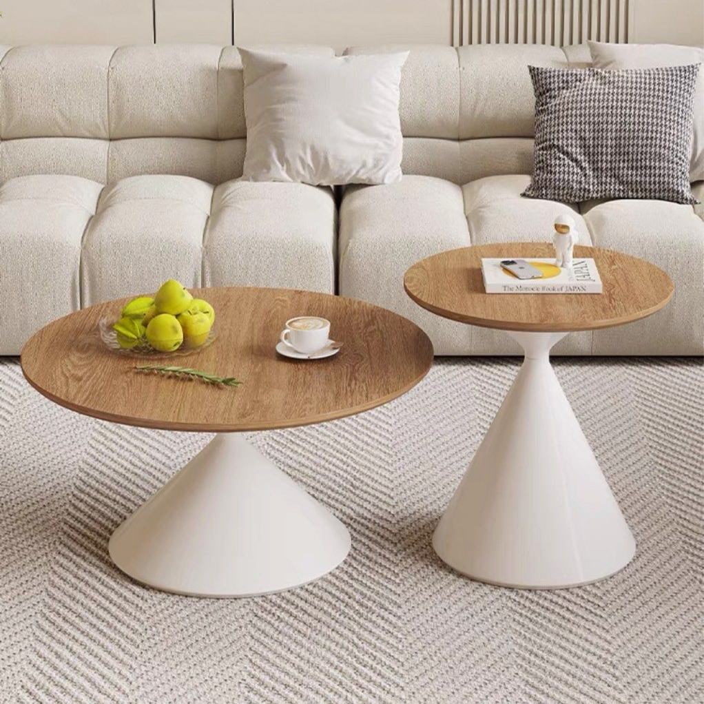 ADRIAN Modern Round Solid Wood Coffee Table