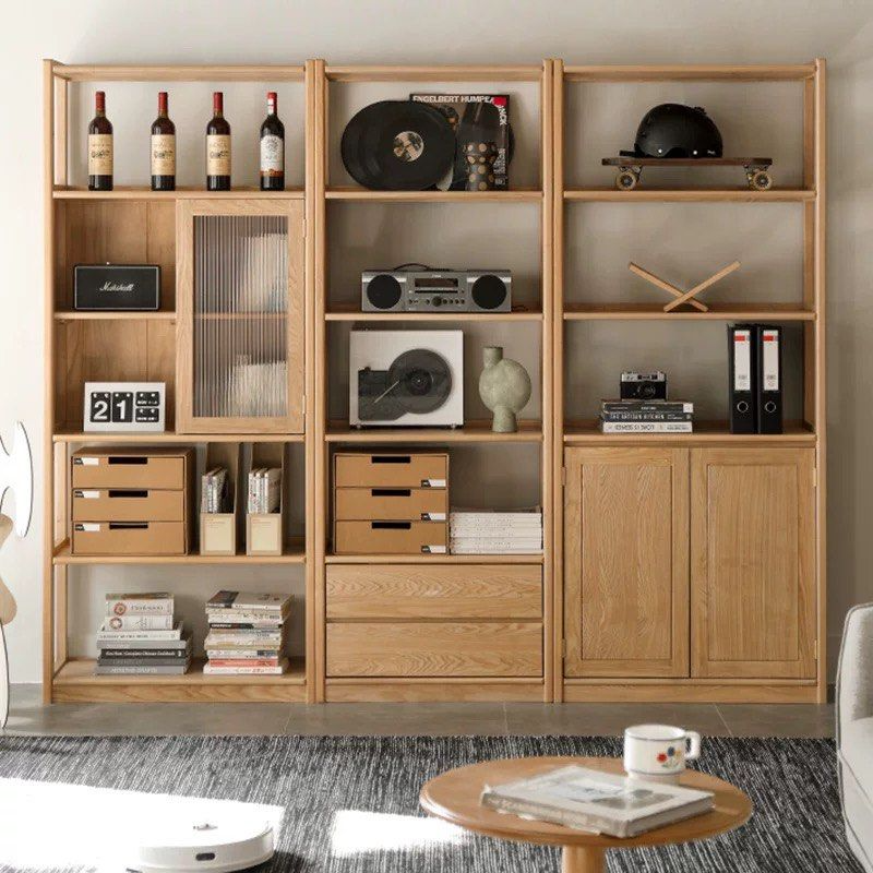 RUFUE Japandi Solid Wood Display Shelf - Radical Homes Singapore