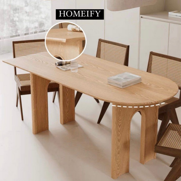 JACKSON Modern Wood Dining Table - Radical Homes Singapore