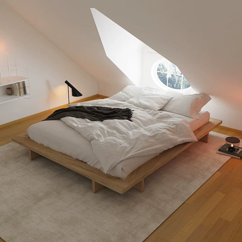 HAULE Japandi Solid Wood Platform Bedframe - Radical Homes Singapore