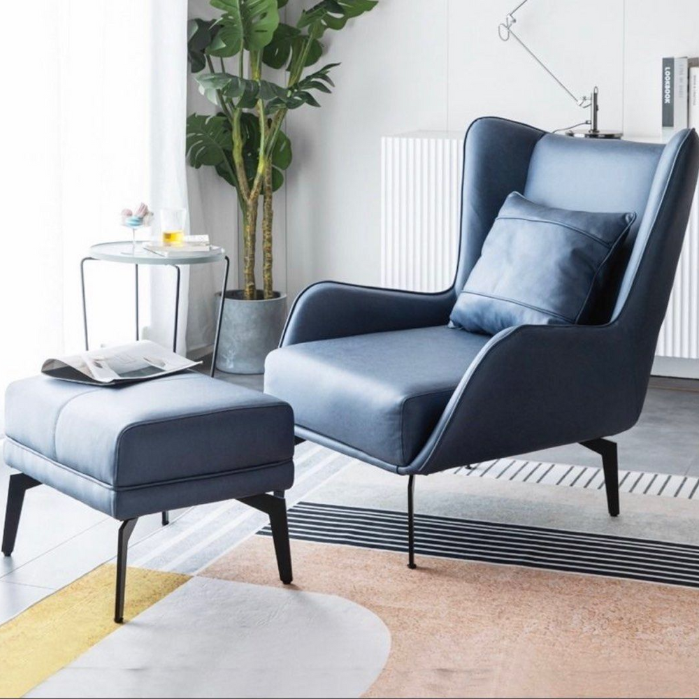 TANNER Modern Leather Armchair - Radical Homes Singapore