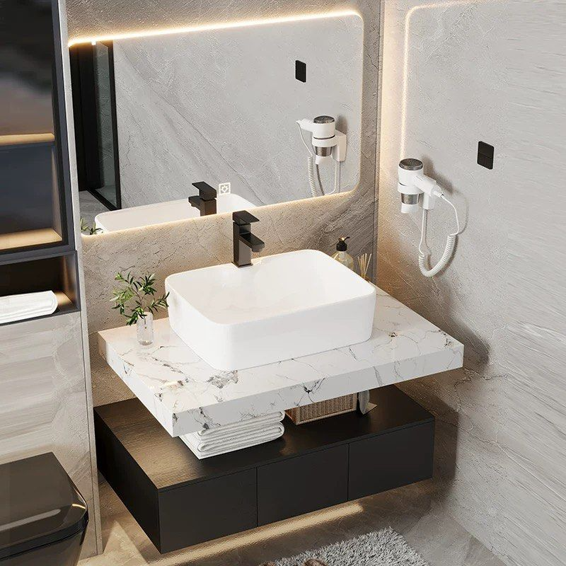 BRISA Modern Sintered Stone Vanity Sink - Radical Homes Singapore