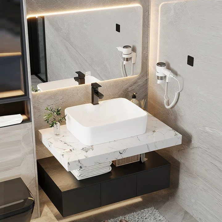 BRISA Modern Sintered Stone Vanity Sink - Radical Homes Singapore