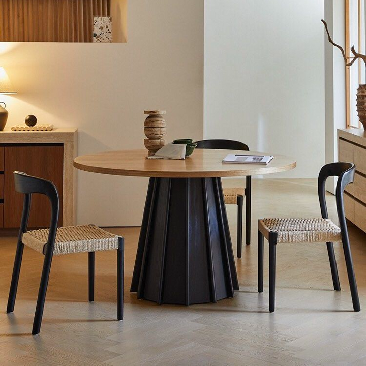 VIENNA Modern Solid Wood Round Dining Table - Radical Homes Singapore