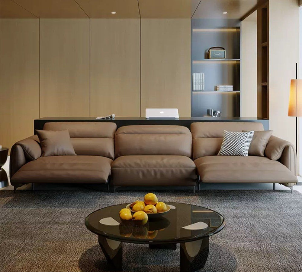 LOMARA Modern Recliner Leather Sofa - Radical Homes Singapore