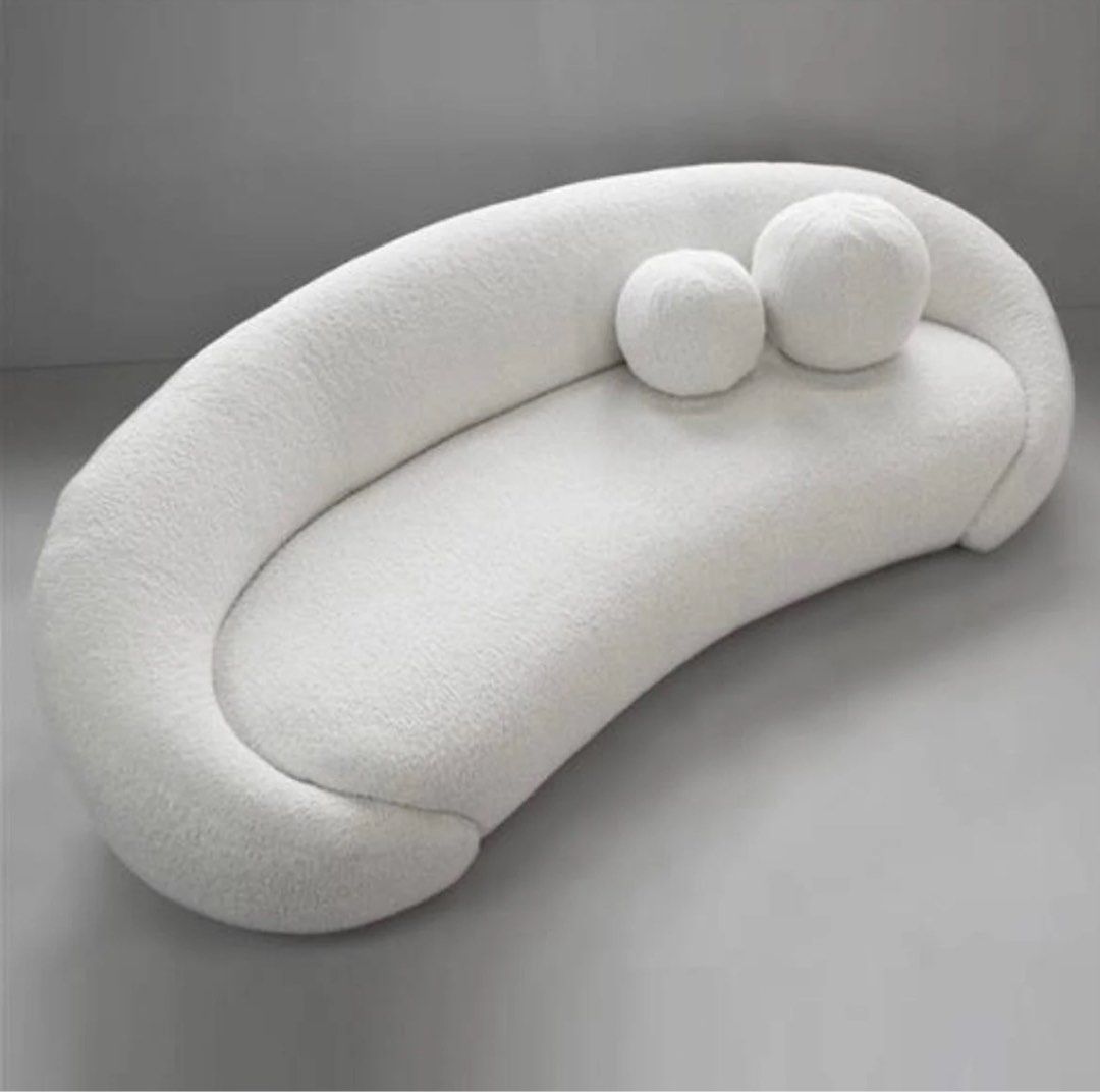 ALISEN Boucle Curve Sofa - Radical Homes Singapore