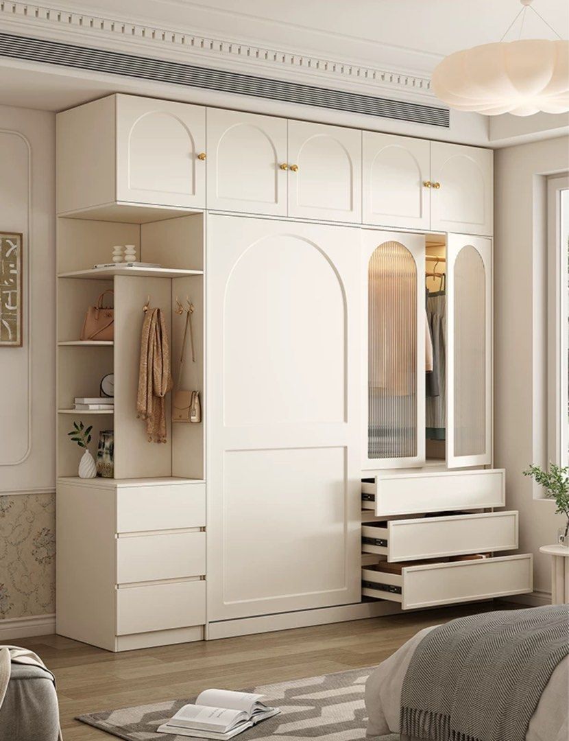 JENNIE Modern Cream Wardrobe - Radical Homes Singapore