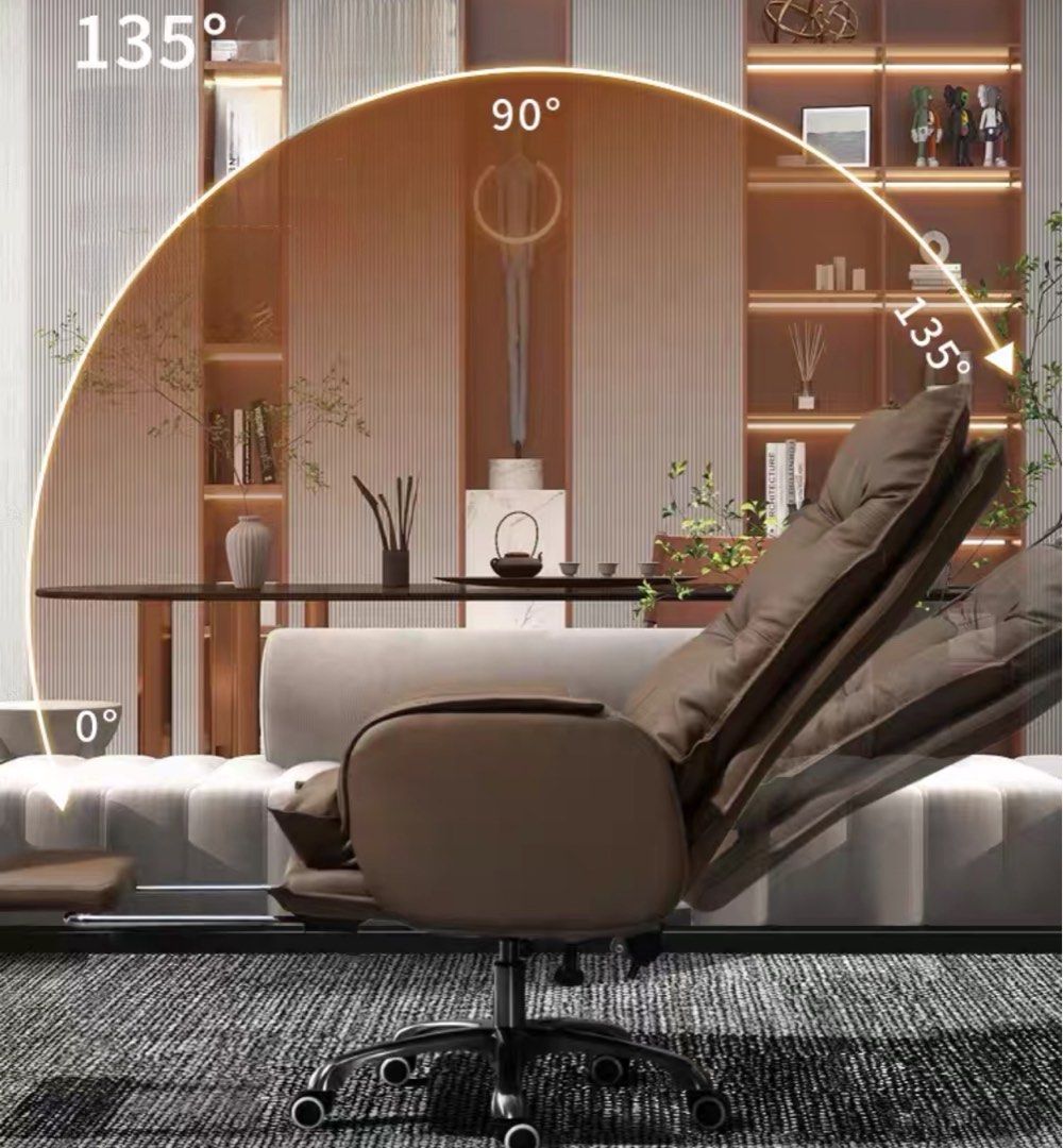 BIRGIT Modern Ergonomic Leather Office Chair - Radical Homes Singapore