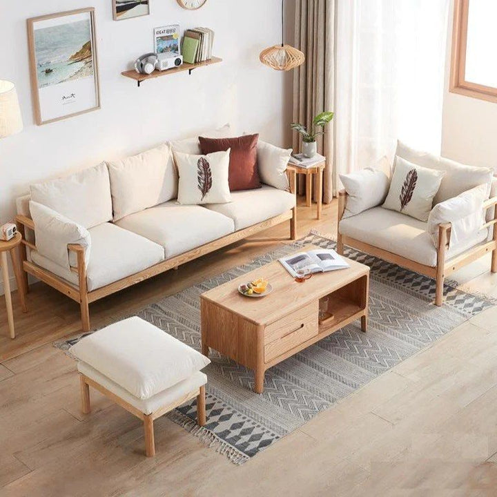 LORIANNE Wood Frame Sofa - Radical Homes Singapore