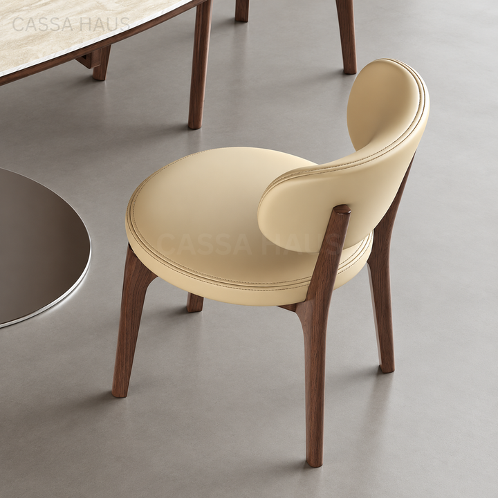 DOBERS Modern Travertine Extendable Round Dining Table - Cassa Haus Singapore