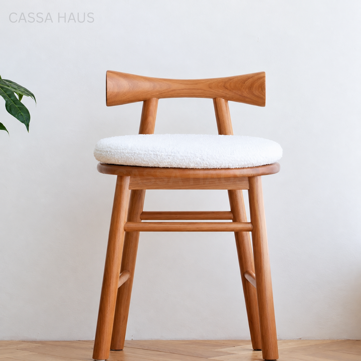 CHENG Rustic Solid Wood Stool - Cassa Haus Singapore