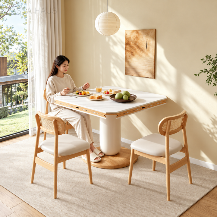 MILA Modern Sintered Stone Extendable Dining Table - Cassa Haus Singapore
