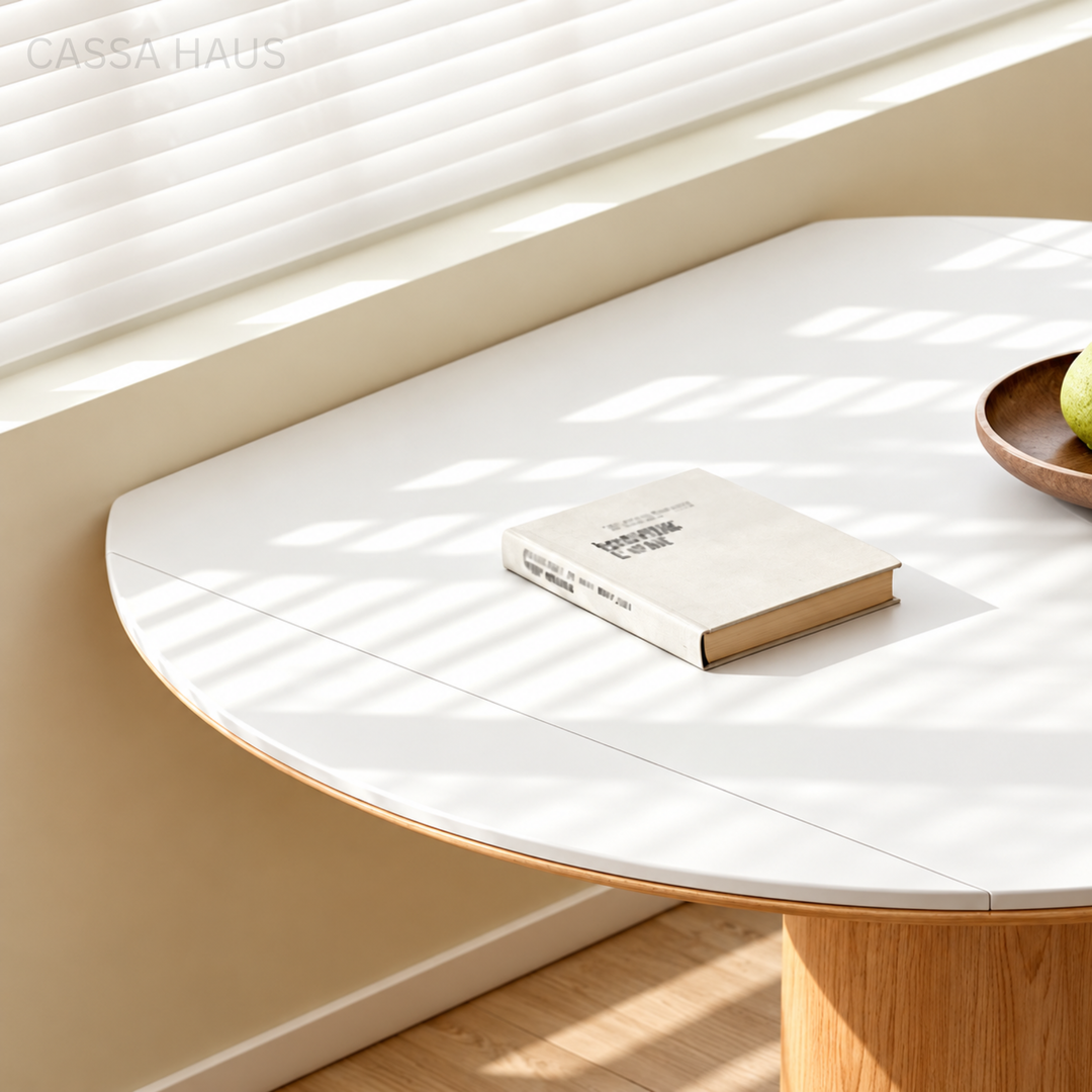 MILA Modern Sintered Stone Extendable Dining Table - Cassa Haus Singapore