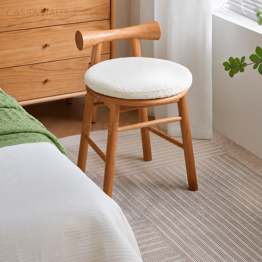 CHENG Rustic Solid Wood Stool - Cassa Haus Singapore