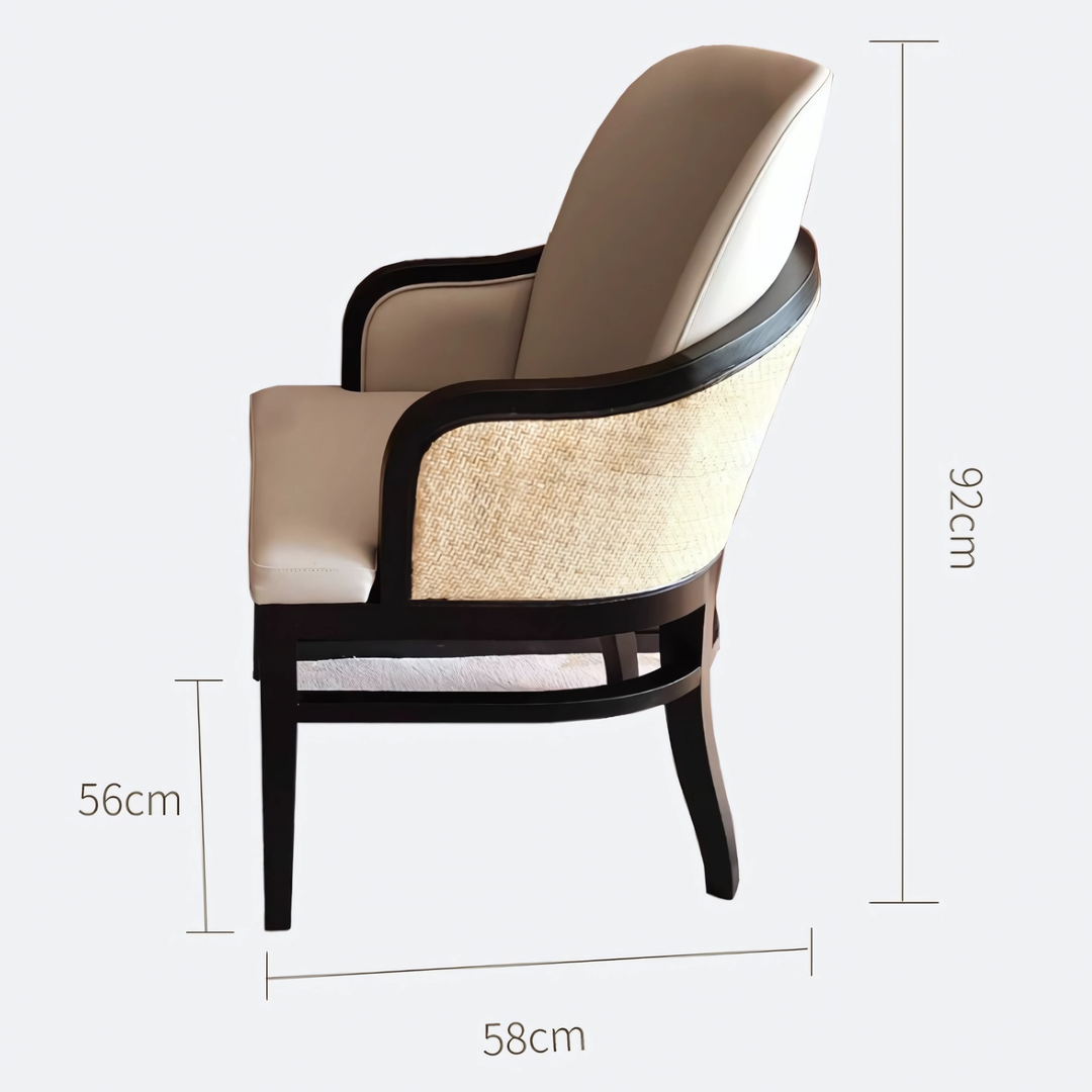 AURELIA Modern Rattan Dining Chair