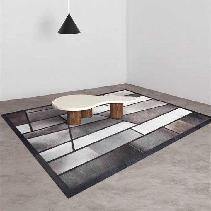 PATCH Modern Cowhide Leather Rug - Cassa Haus Singapore