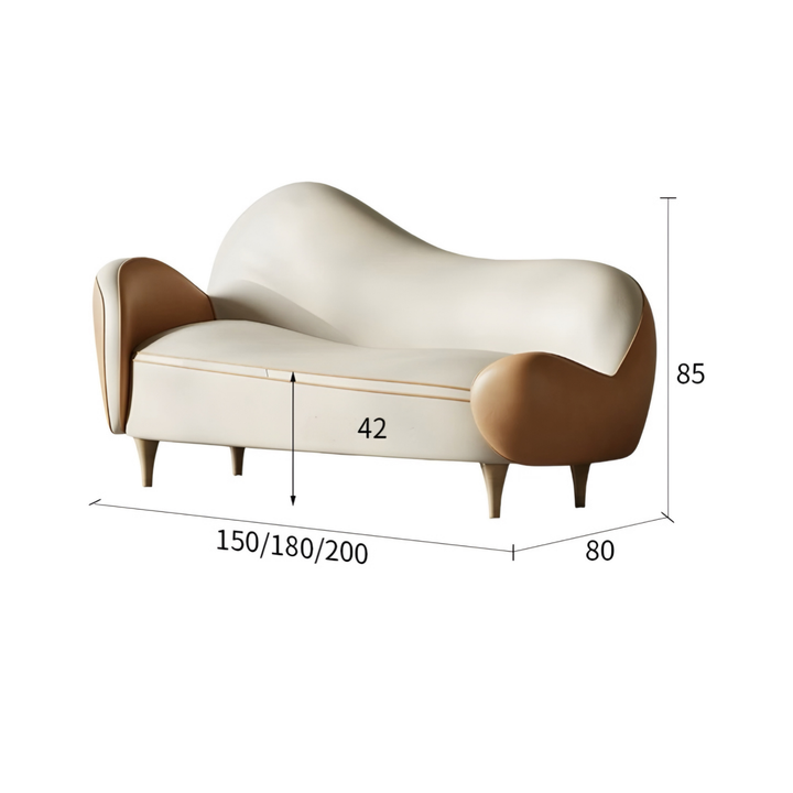 LOMI Modern Leather Sofa