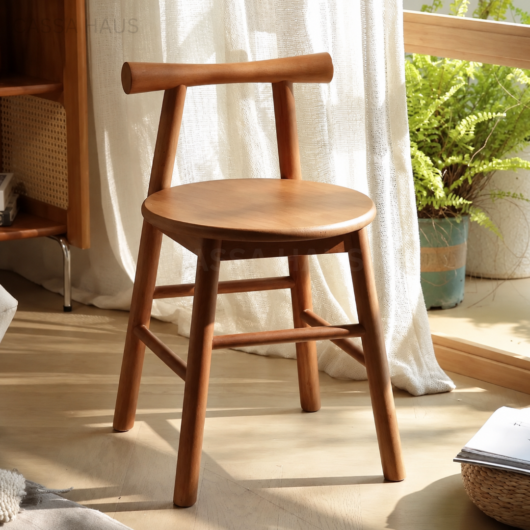 CHENG Rustic Solid Wood Stool - Cassa Haus Singapore