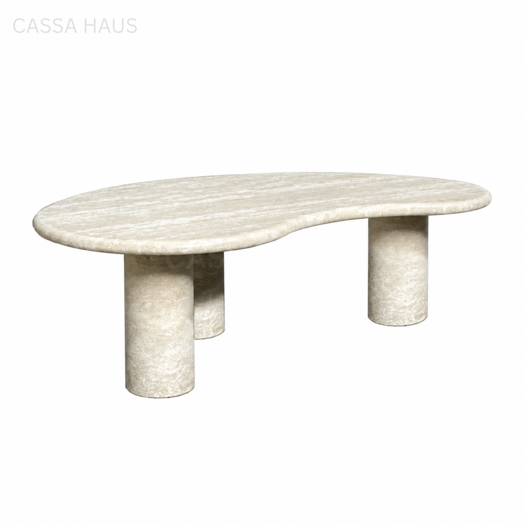 KODDA Modern Travertine Coffee Table