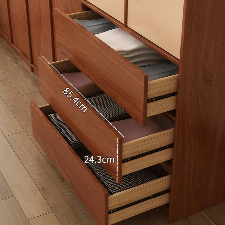 CARAVEL Vintage Walnut Wardrobe - Radical Homes Singapore