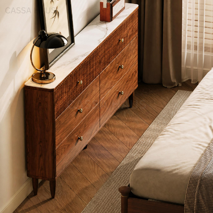 ANTON Modern Solid Wood Chest of Drawers - Cassa Haus Singapore