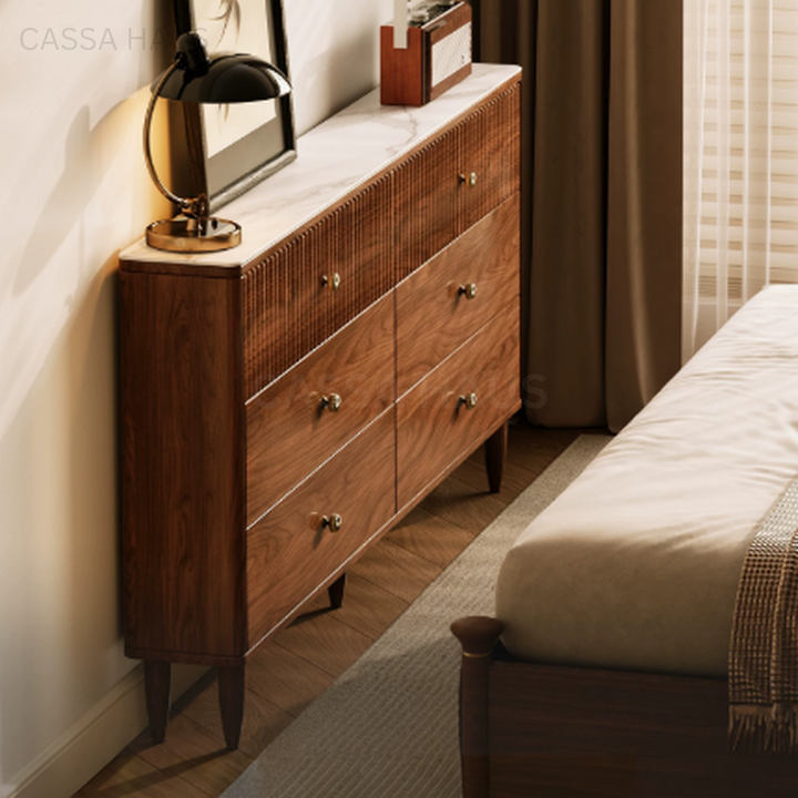 ANTON Modern Solid Wood Chest of Drawers - Cassa Haus Singapore