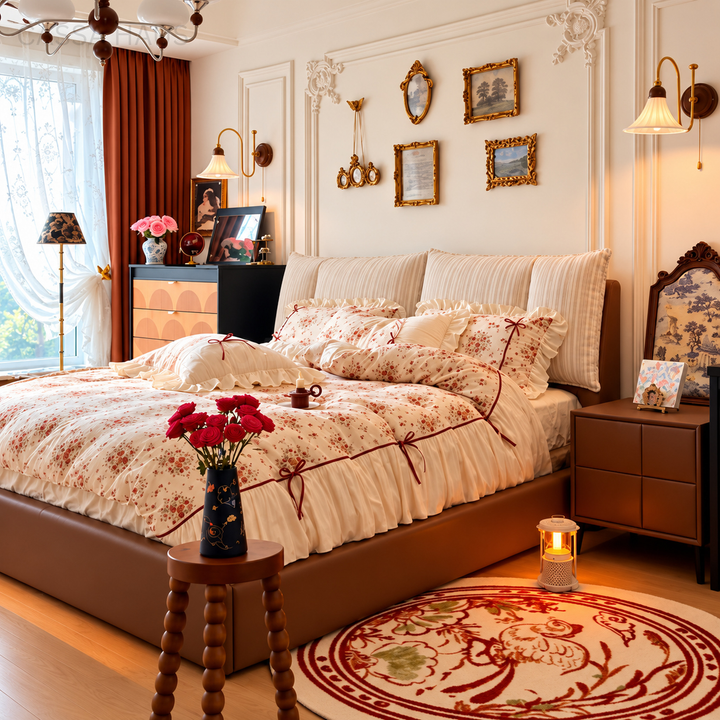 MINOA Modern Fabric & Leather Storage Bedframe - Cassa Haus Singapore