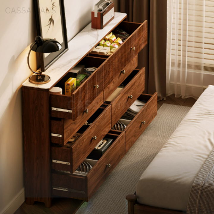 ANTON Modern Solid Wood Chest of Drawers - Cassa Haus Singapore