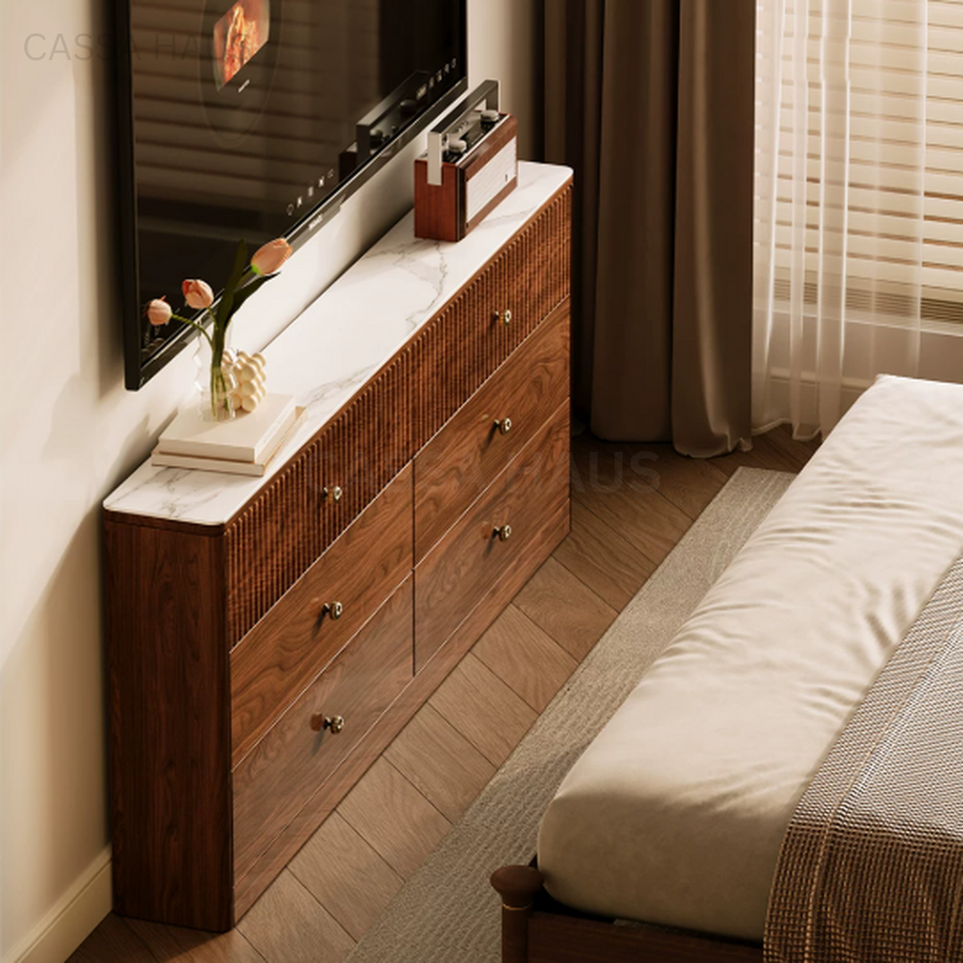 ANTON Modern Solid Wood Chest of Drawers - Cassa Haus Singapore