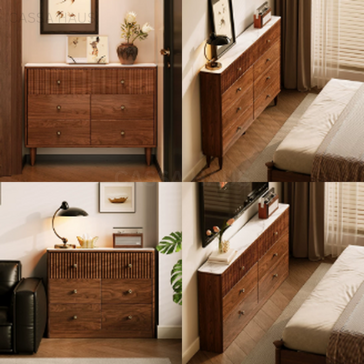 ANTON Modern Solid Wood Chest of Drawers - Cassa Haus Singapore