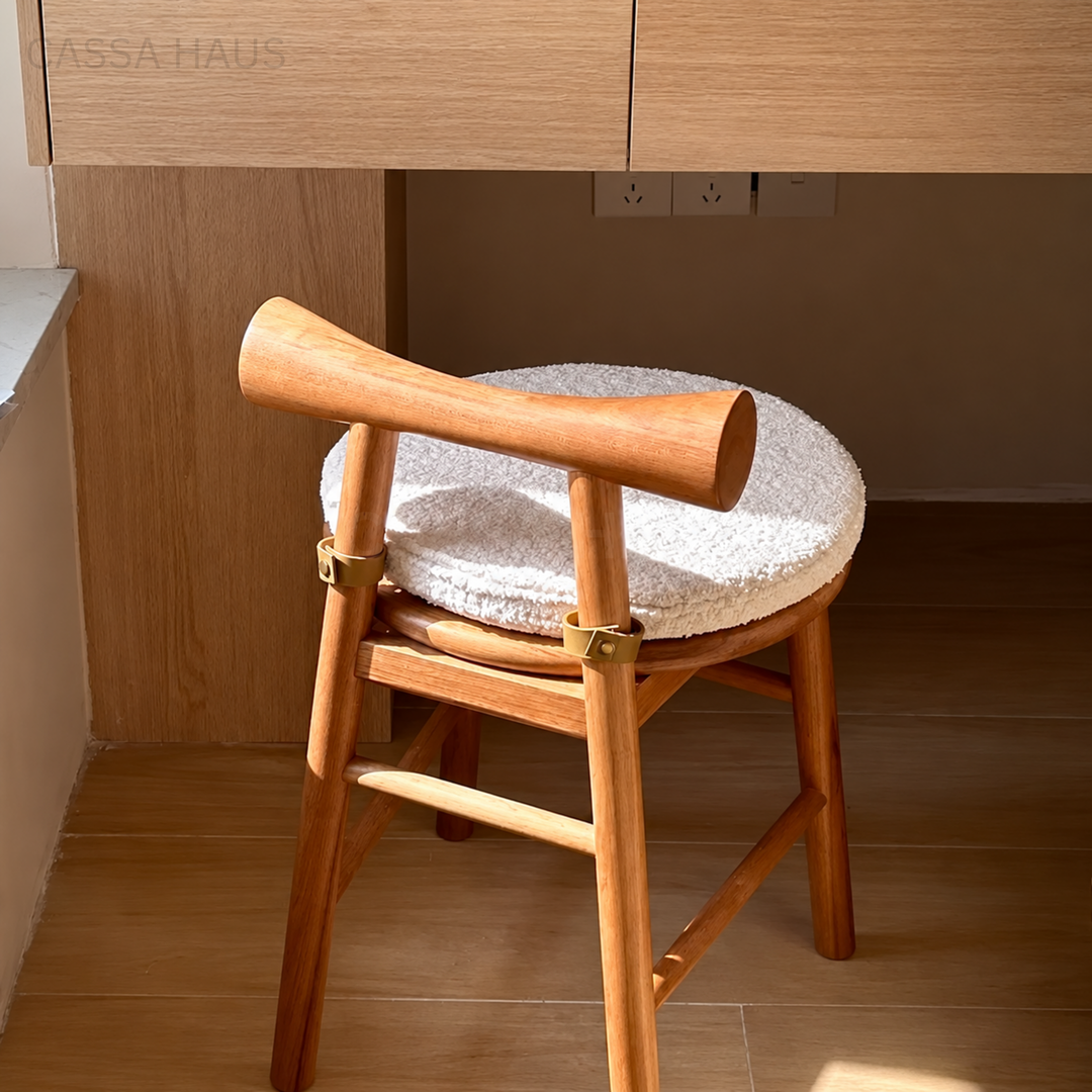 CHENG Rustic Solid Wood Stool - Cassa Haus Singapore
