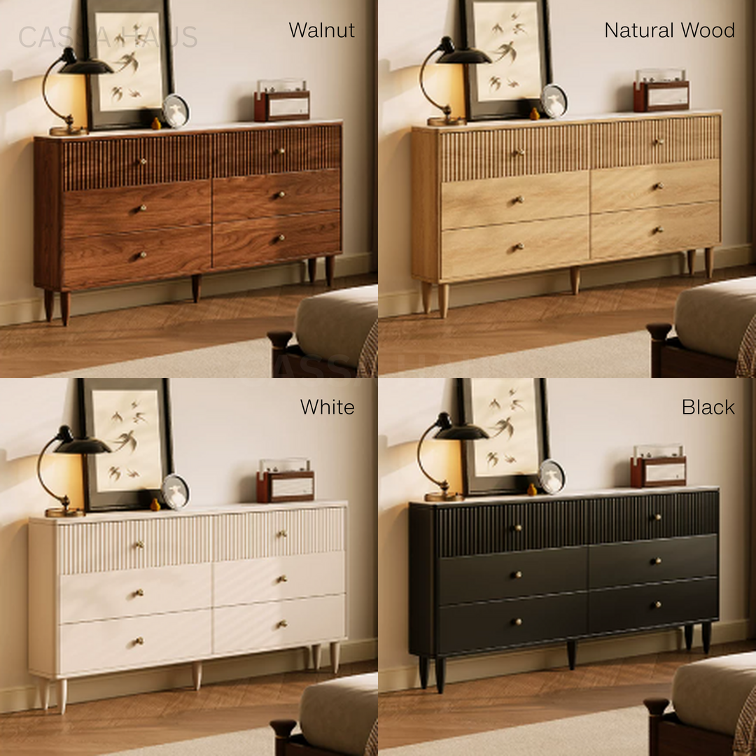 ANTON Modern Solid Wood Chest of Drawers - Cassa Haus Singapore