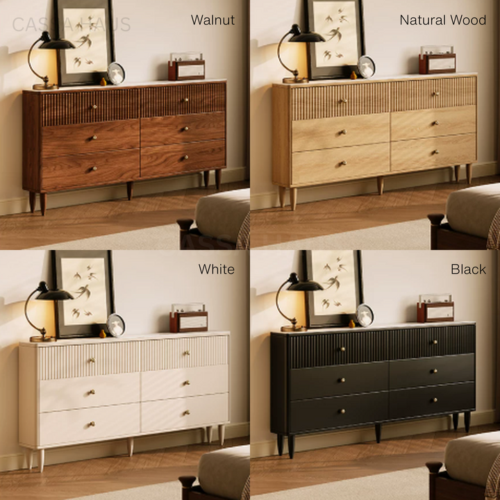 ANTON Modern Solid Wood Chest of Drawers - Cassa Haus Singapore