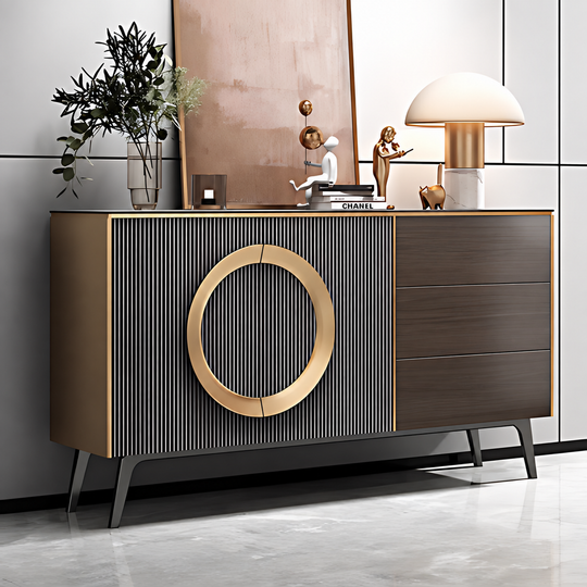 ELVANO Modern Sintered Stone Sideboard - Cassa Haus Singapore