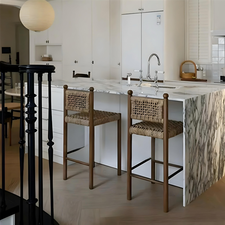 HARBOUR Rustic Rattan Bar Stool - Radical Homes Singapore