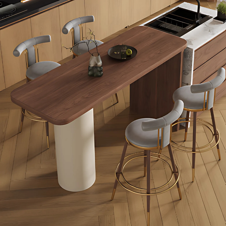 ROMA Modern Walnut Bar Table - Radical Homes Singapore