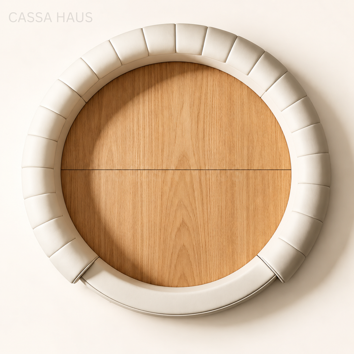 KESSIN Modern Fabric Round Bedframe - Cassa Haus Singapore