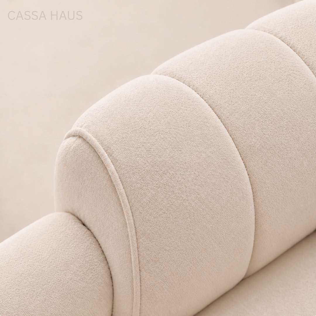 KESSIN Modern Fabric Round Bedframe - Cassa Haus Singapore