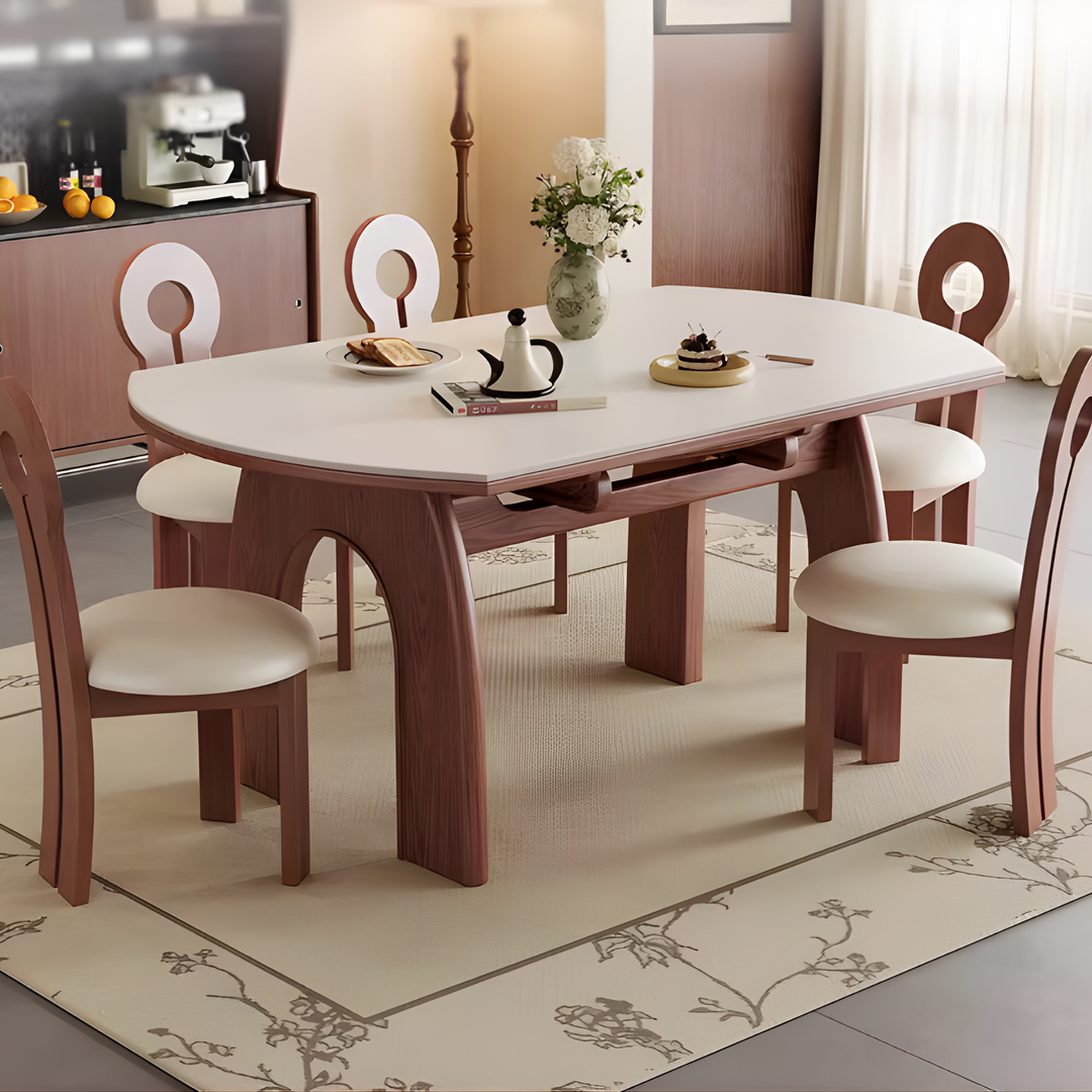 TRANSFORMA Modern Sintered Stone Extendable Dining Table
