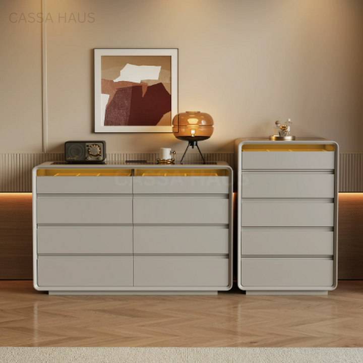 LUIS Modern LED Chest of Drawers - Cassa Haus Singapore