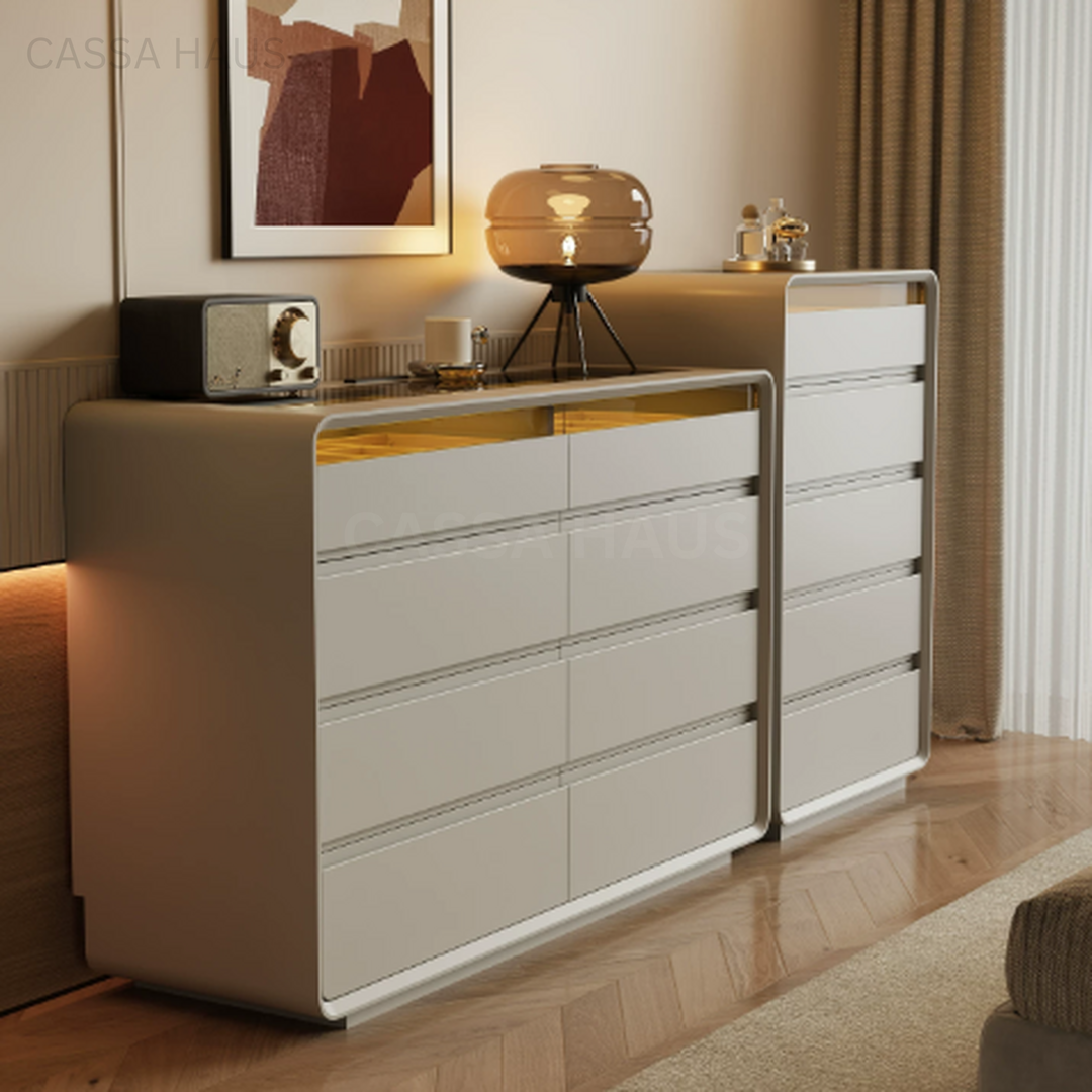 LUIS Modern LED Chest of Drawers - Cassa Haus Singapore
