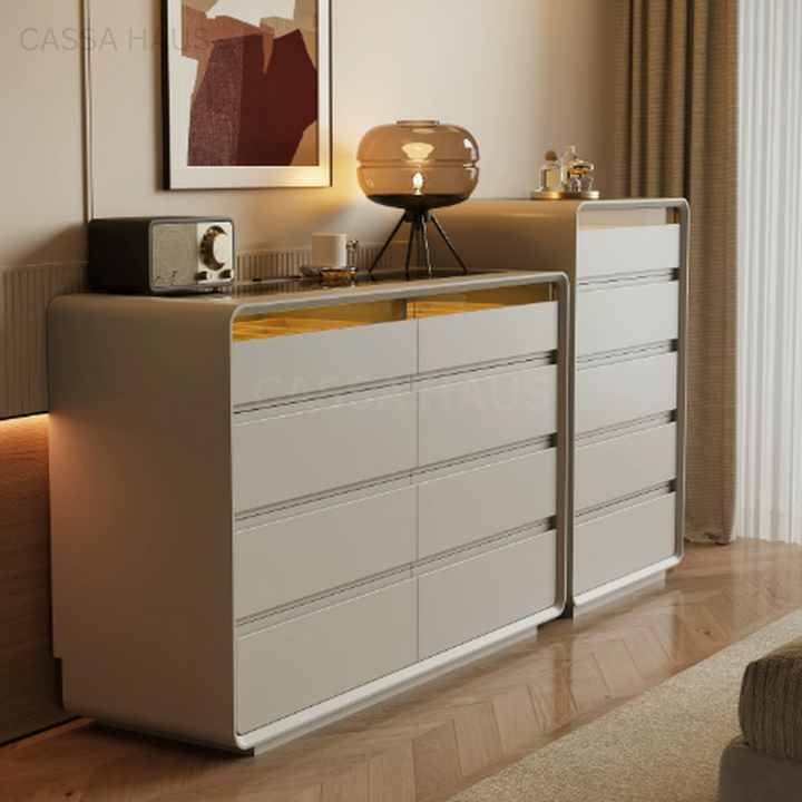 LUIS Modern LED Chest of Drawers - Cassa Haus Singapore