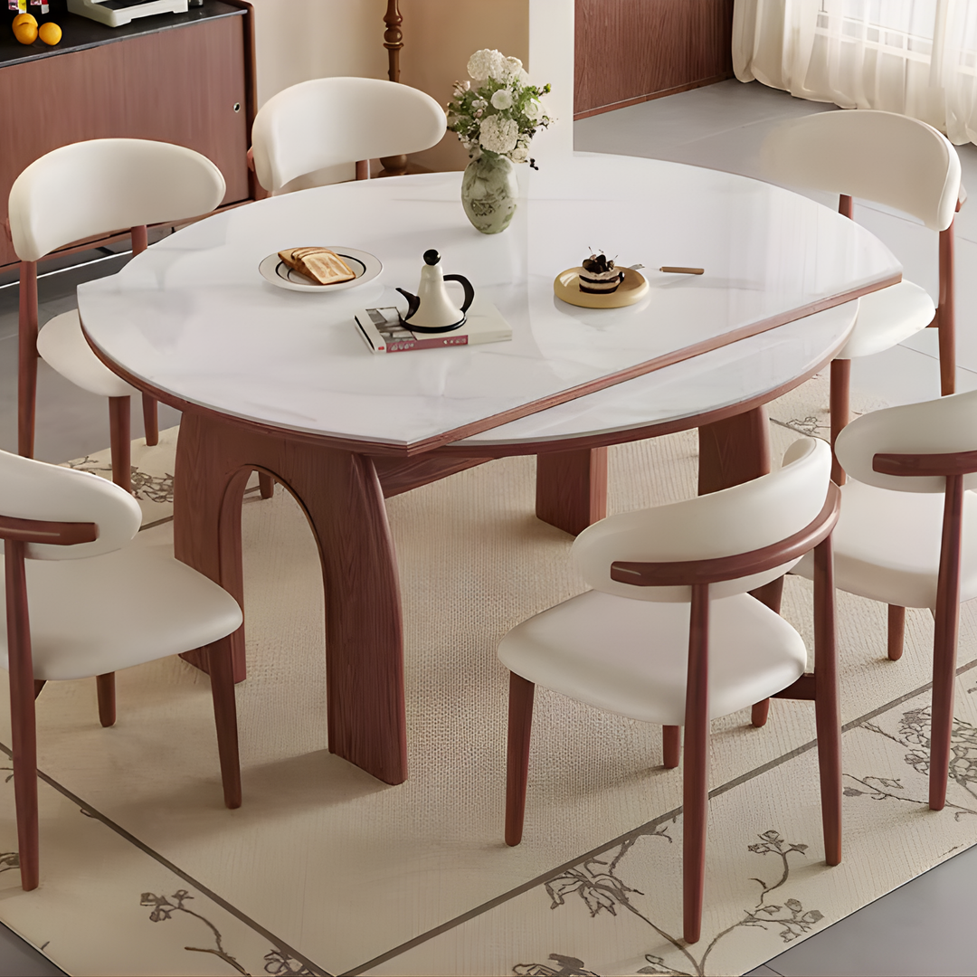 TRANSFORMA Modern Sintered Stone Extendable Dining Table